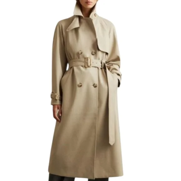 Reiss Darcie Wool-blend Belted Trench Coat - Picture 11 of 11